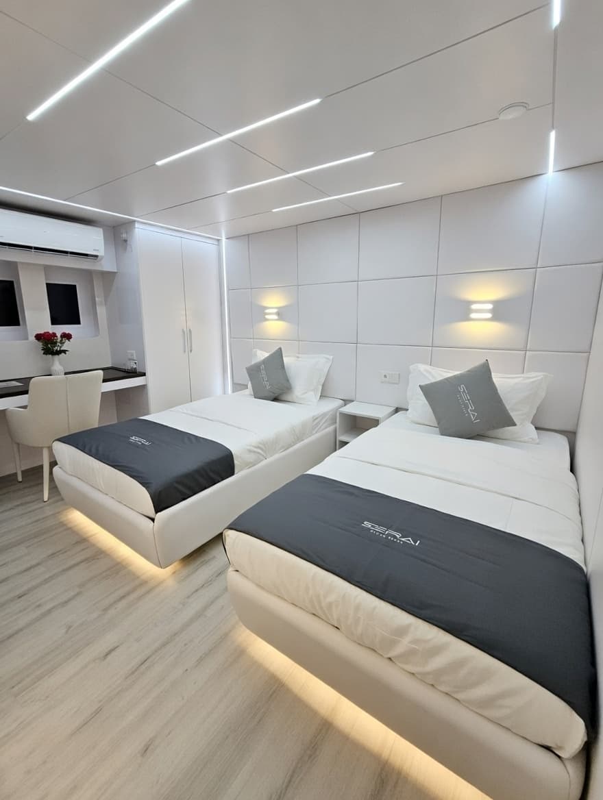 Deluxe cabin interior aboard SERAI Ocean Dream